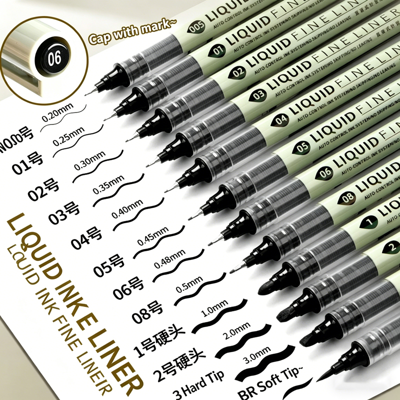 12 Tibs Black Pen Fine Line Sk - огляд і ціна Correction Pen Fine