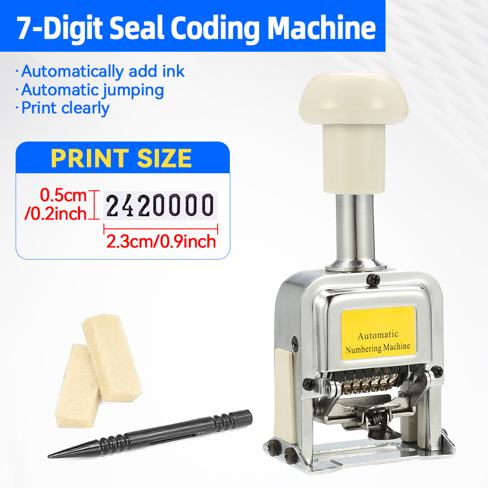 Number Machine 7 Position Auto - огляд і ціна Rubber Date Stamp