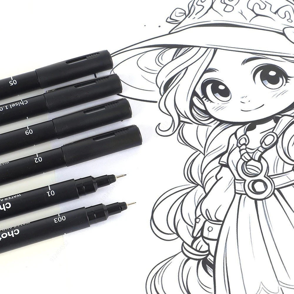 Black Micro Pens,15 Sizes,Wate - огляд і ціна Correction Pen Fine