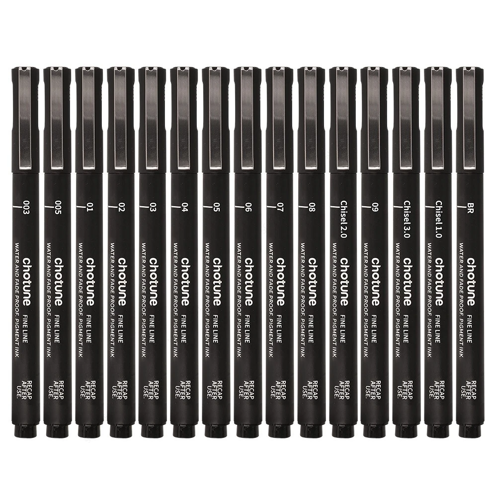 Black Micro Pens,15 Sizes,Wate - огляд і ціна Correction Pen Fine