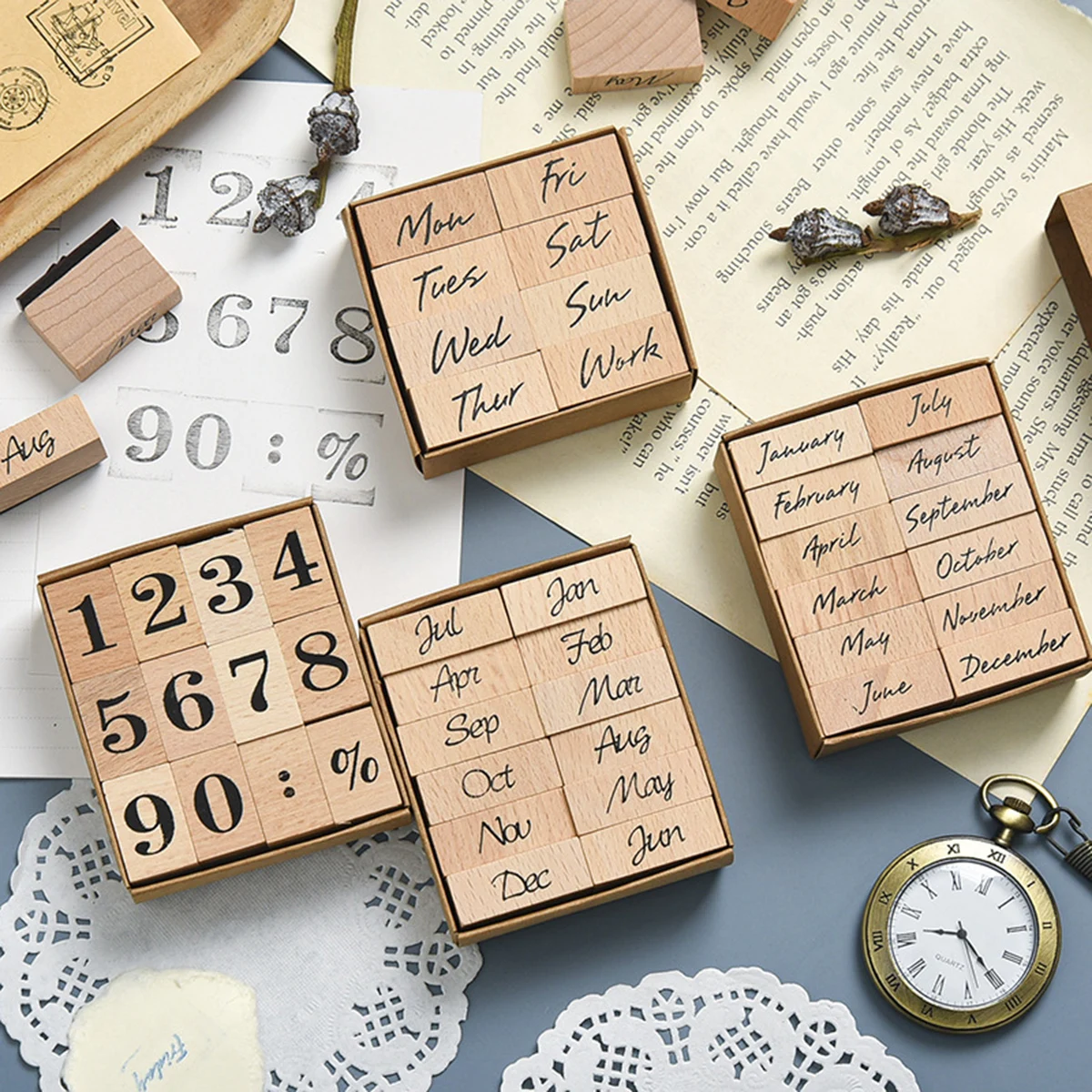 Wooden Rubber Date Stamp,12 Mo - огляд і ціна Rubber Date Stamp